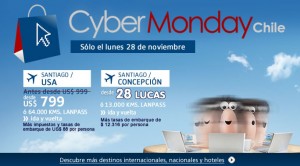 vuelos cybermonday chile vuelos cybermonday chile 300x166 Cyber Monday llegó a Chile, ofertas y descuentos imperdibles en Lan.com